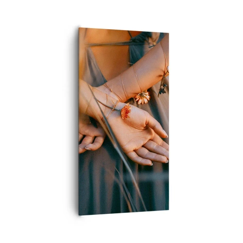 Obraz na plátně - Propojená s přírodou - 65x120 cm