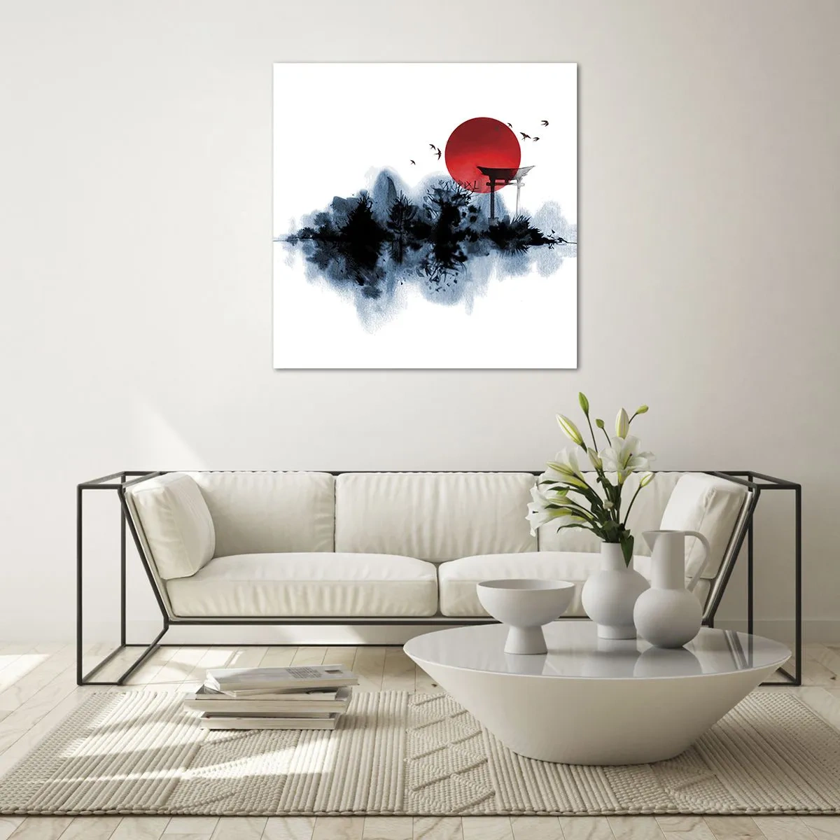 Obraz na skle - Japonský pohled - 60x60 cm