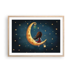 Plakát v rámu světlý dub - Kdysi dávno… - 70x50 cm