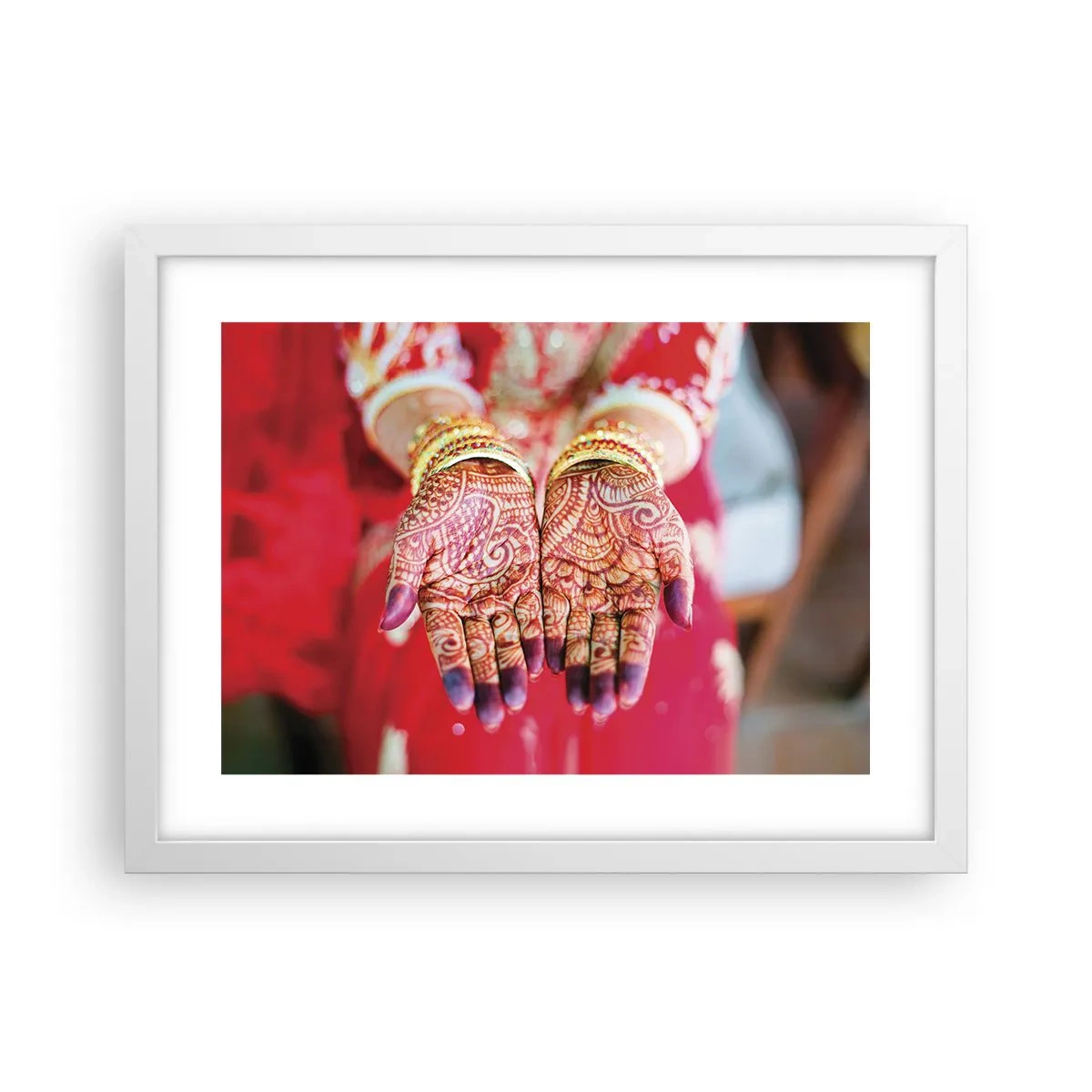 Plakát v bílém rámu - Připravená chytit štěstí - 40x30 cm