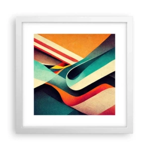 Plakát v bílém rámu - Intenzivní kompozice - 30x30 cm