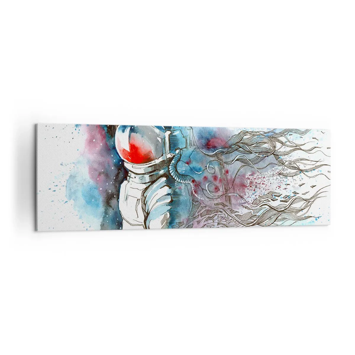 Obraz na plátně - Sám s vesmírem - 160x50 cm