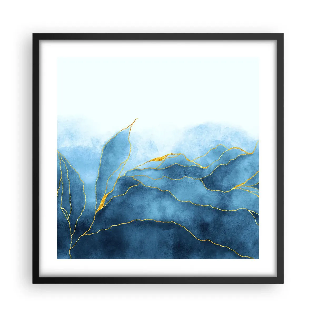 Plakát v černém rámu - Blankyt ve zlatě - 50x50 cm