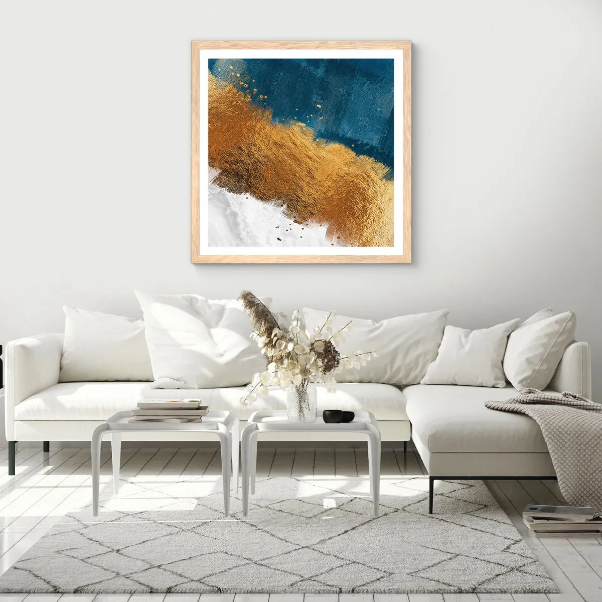 Plakát v rámu světlý dub - Barvy léta - 30x30 cm