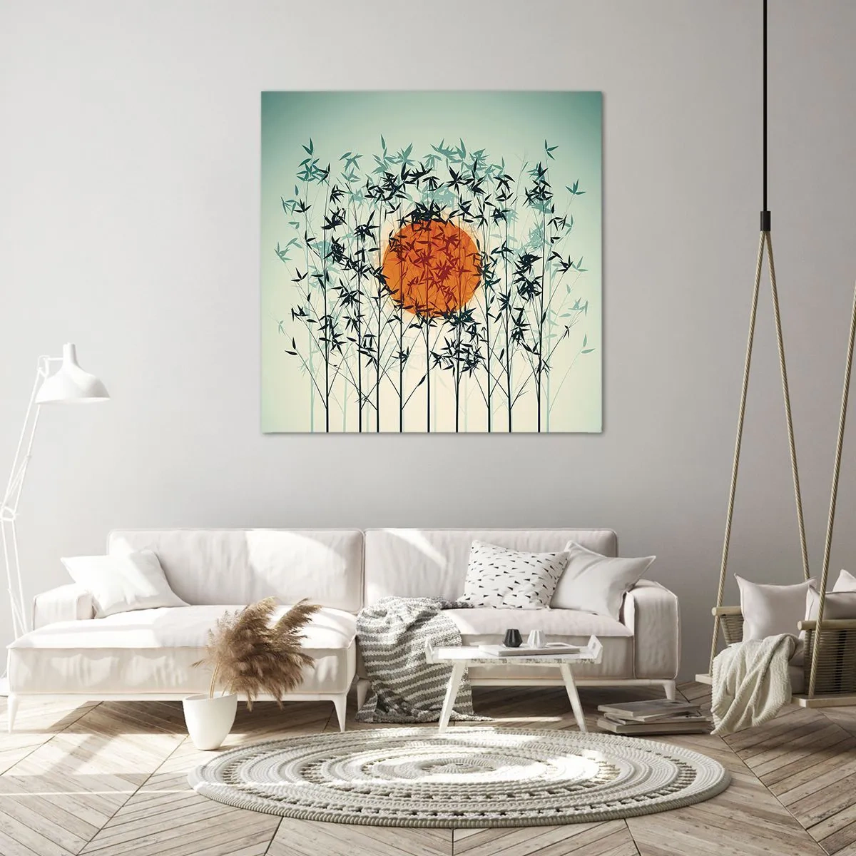 Obraz na plátně - Japonské slunce - 60x60 cm
