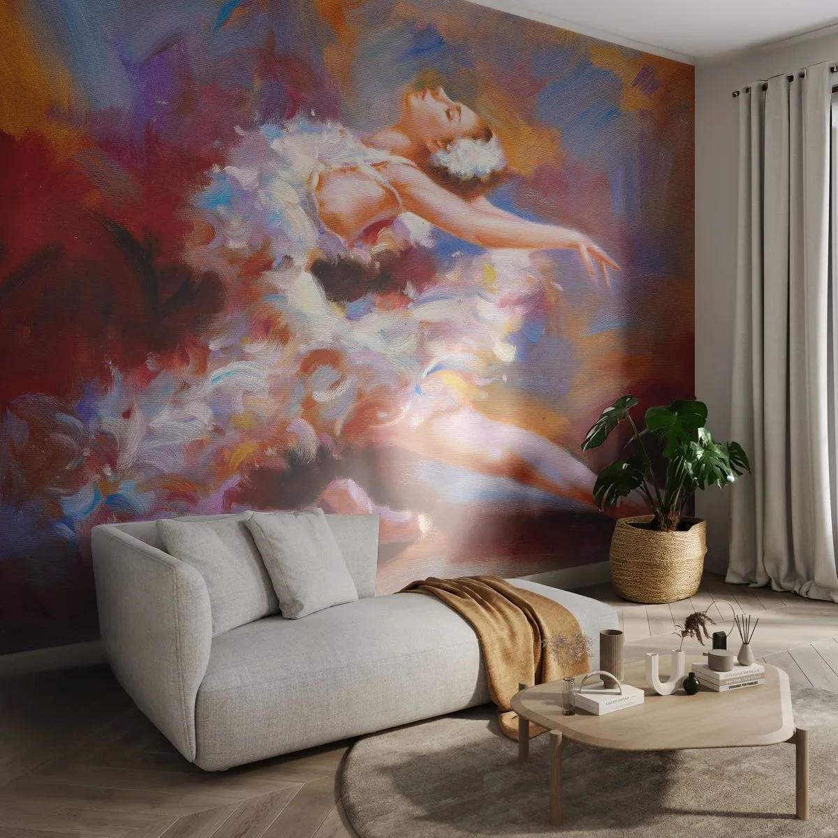 Fototapeta na míru Premium Canvas - Labutí elegance - Balet, Balerína, Tanečník