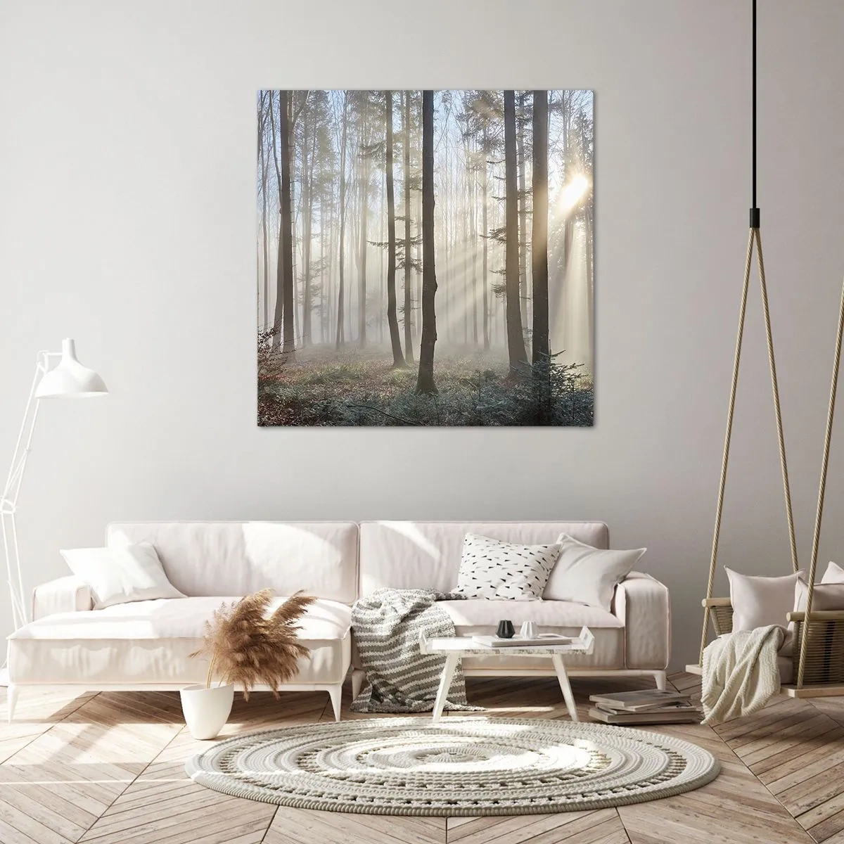 Obraz na plátně - Mlha se také vzbudila - 40x40 cm