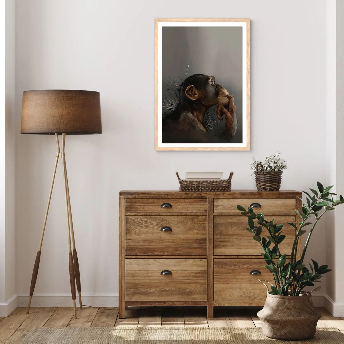 Plakát v rámu světlý dub - Určitě myslitel - 70x100 cm