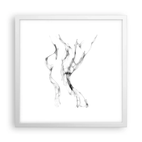 Plakát v bílém rámu - Krásná a silná - 40x40 cm
