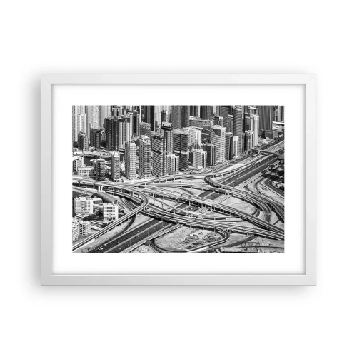 Plakát v bílém rámu - Dubaj – nemožné město - 40x30 cm