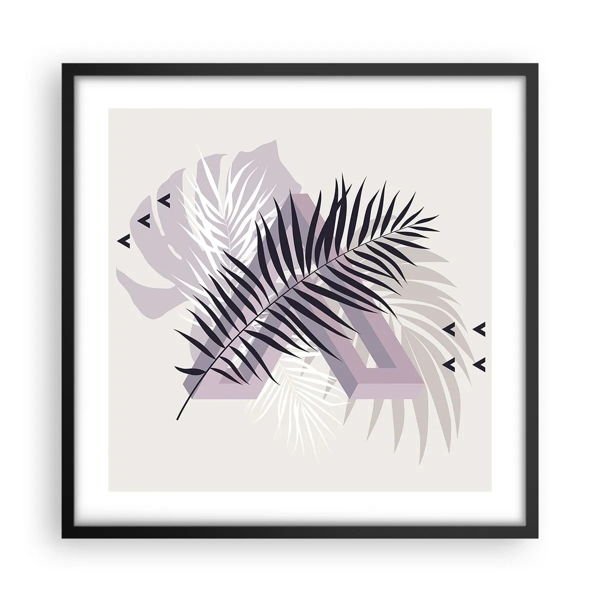 Plakát v černém rámu - Stín stínu - 50x50 cm