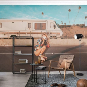 Fototapeta Premium Sand - Usmějte se! - Krajina, Táborník, Žena - 100x70 cm