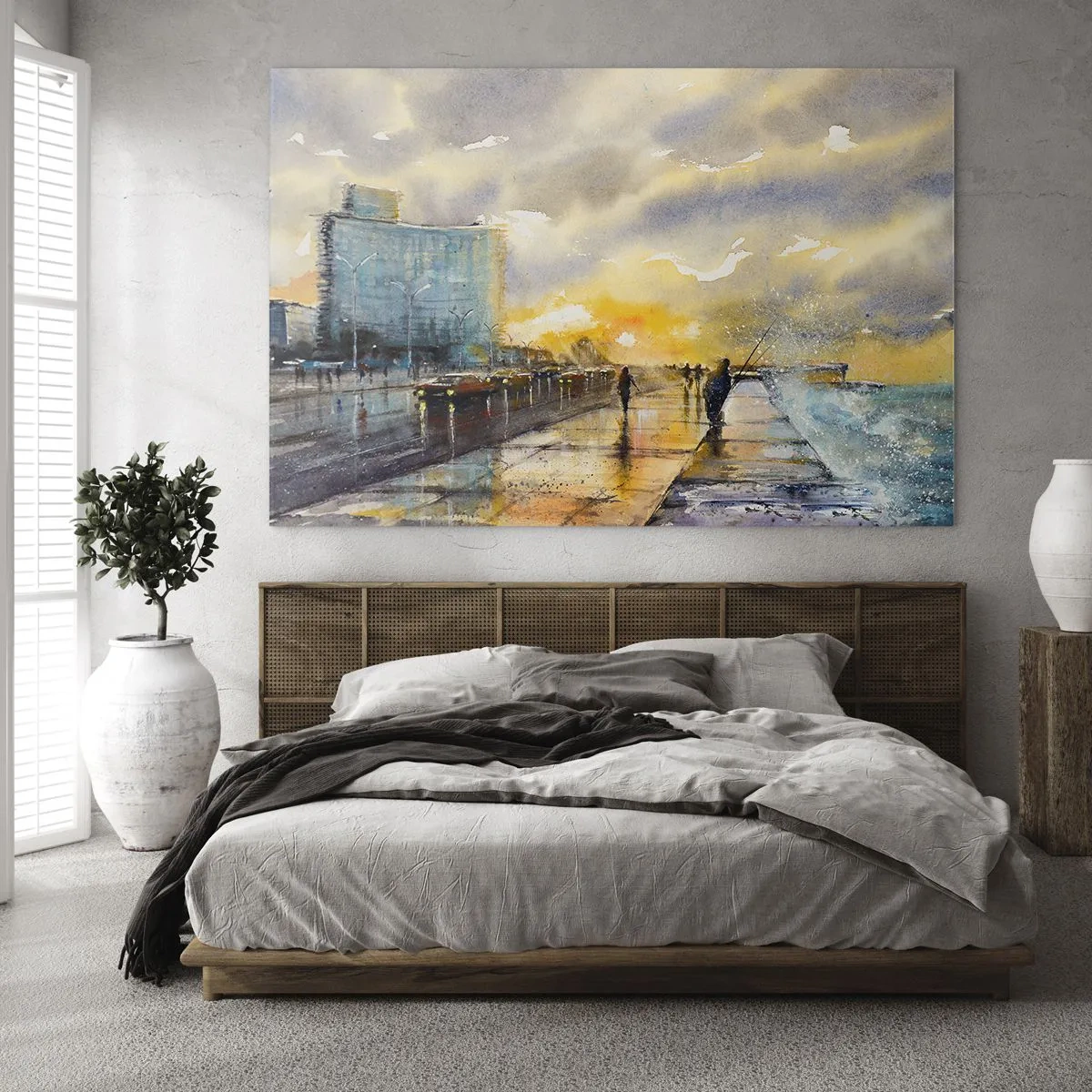 Obraz na skle - Život na pobřeží - 100x70 cm