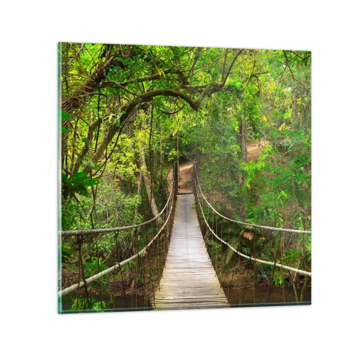 Obraz na skle - Protože na zahradě rostou popínavé rostliny - 60x60 cm