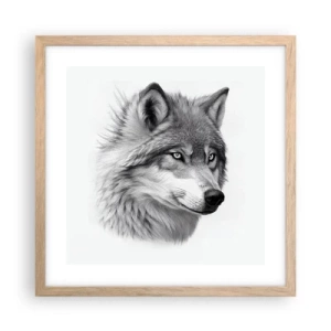 Plakát v rámu světlý dub - Alfa – bezpochybně - 40x40 cm