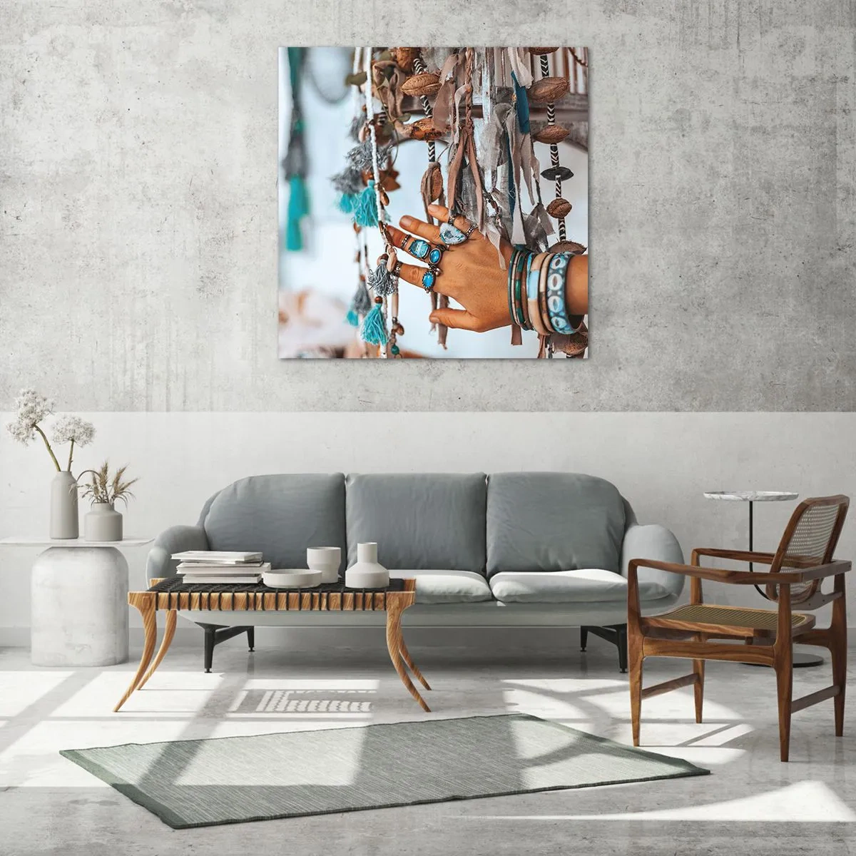Obraz na skle - Místní poklady - 70x70 cm