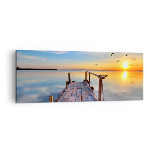 Obraz na plátně - Jít před sebe směrem ke slunci - 140x50 cm