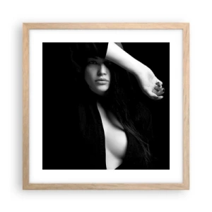 Plakát v rámu světlý dub - Škola svádění - 40x40 cm