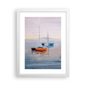 Plakát v bílém rámu - Zasloužený odpočinek - 30x40 cm