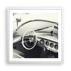 Plakát v bílém rámu - Počasí pro bohaté - 50x50 cm