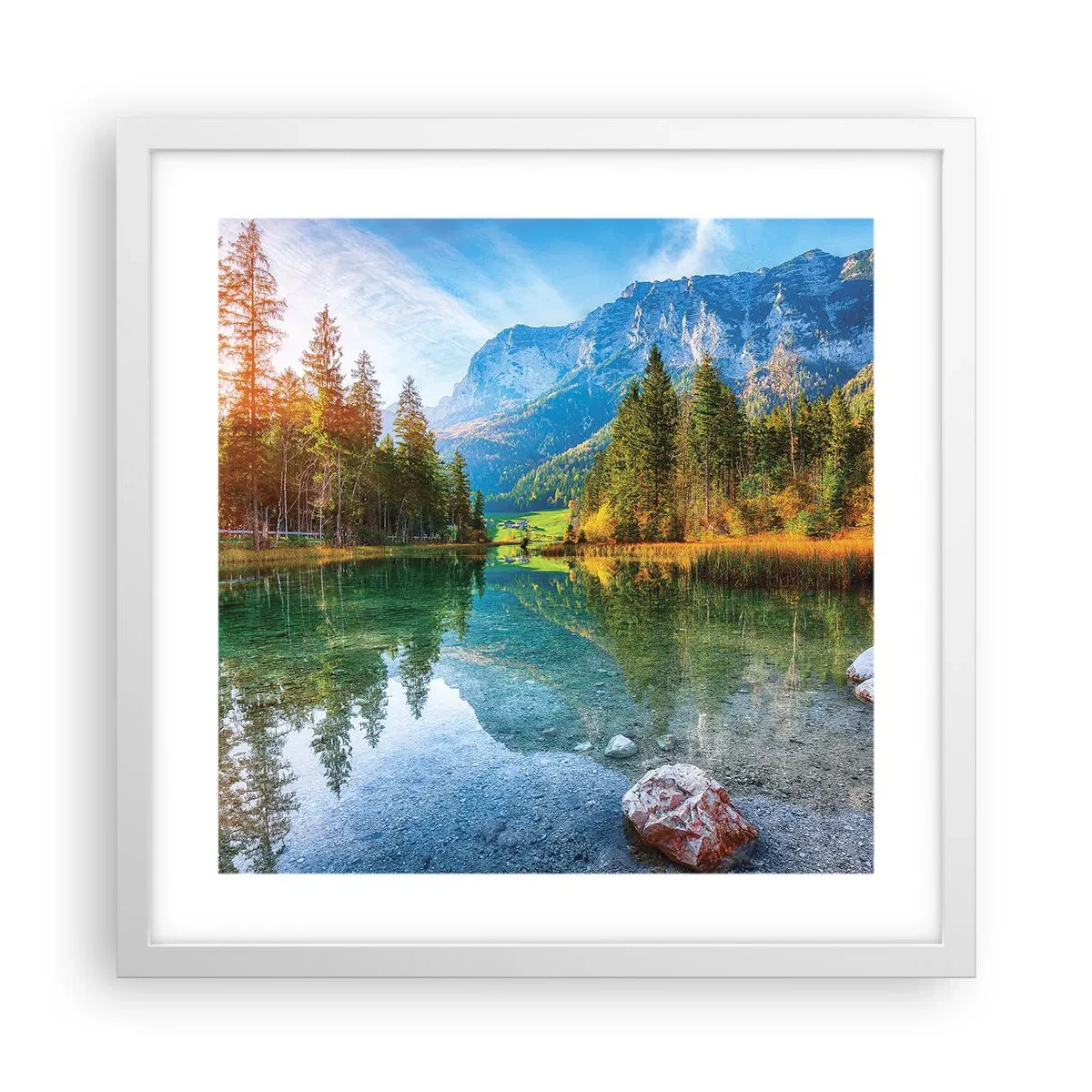 Plakát v bílém rámu - Něžnost podzimu - 40x40 cm