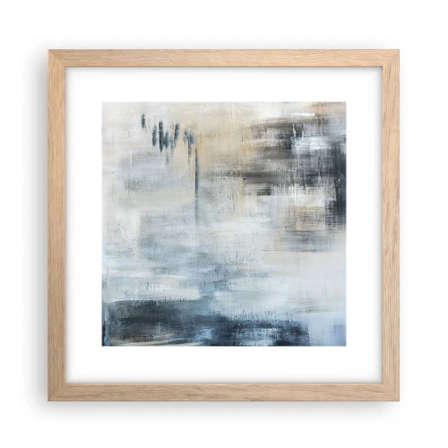 Plakát v rámu světlý dub - Za závojem modré - 30x30 cm