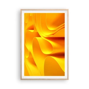 Plakát v rámu světlý dub - Jako sluneční vlny - 61x91 cm