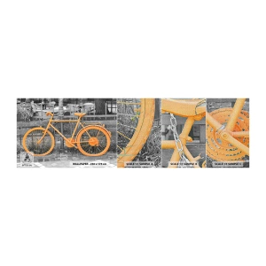 Vzor Fototapety Premium Canvas - Jdi, já tu počkám - Vintage kolo, Město, Cestování - 100x30 cm