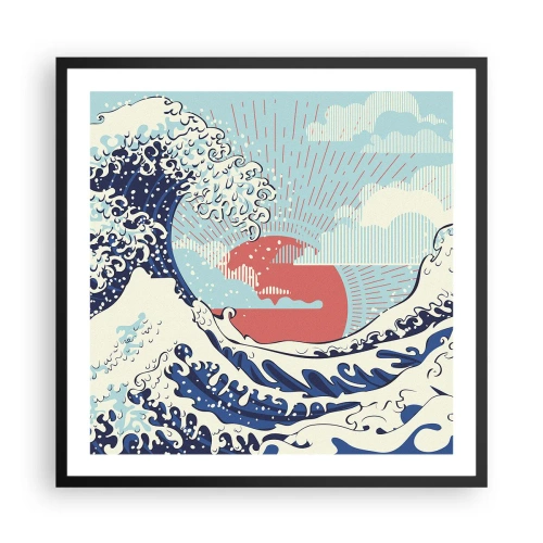Plakát v černém rámu - Z japonských inspirací - 60x60 cm