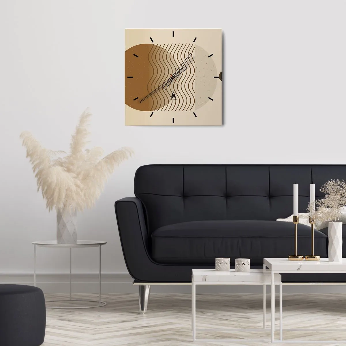 Nástěnné hodiny - O původu geometrických obrazců - 30x30 cm