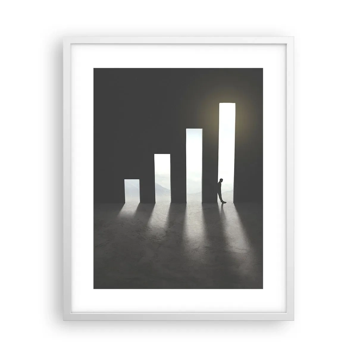 Plakát v bílém rámu - Úspěch – imprese - 40x50 cm