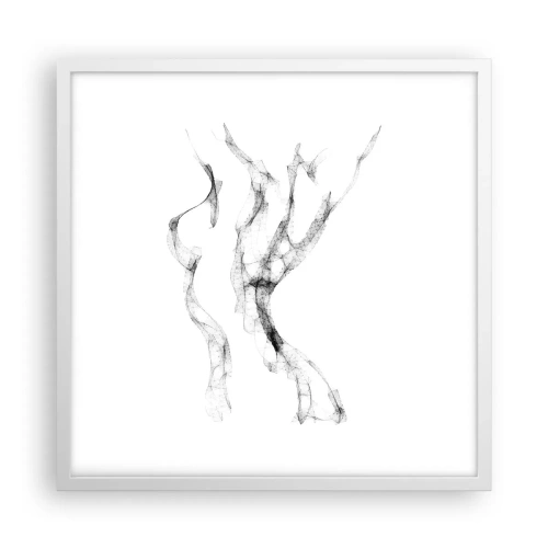 Plakát v bílém rámu - Krásná a silná - 50x50 cm