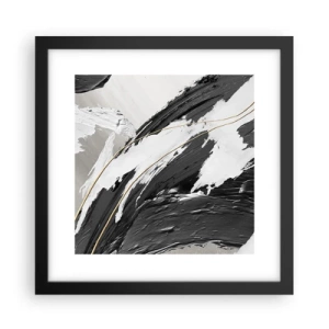 Plakát v černém rámu - Velkorysá abstrakce - 30x30 cm