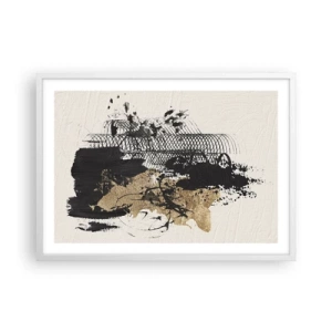 Plakát v bílém rámu - Kompozice s vášní - 70x50 cm