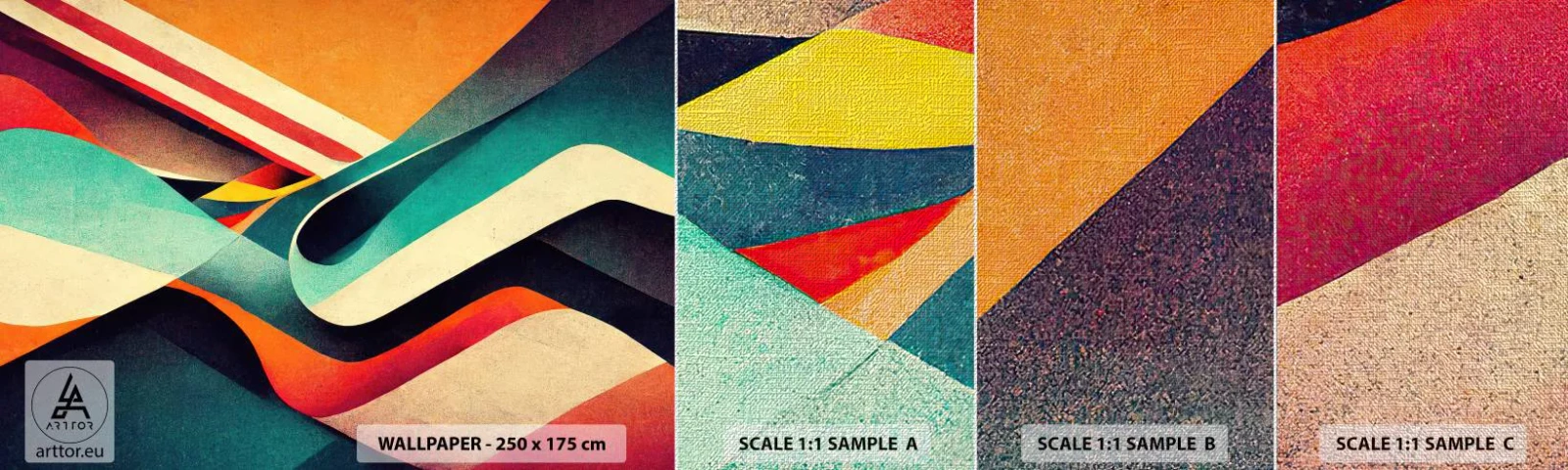 Vzor Fototapety Premium Canvas - Intenzivní kompozice - Abstrakce, Kus, Čáry - 100x30 cm