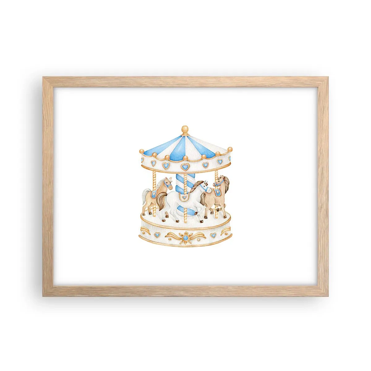 Plakát v rámu světlý dub - Sladké dětství - 40x30 cm