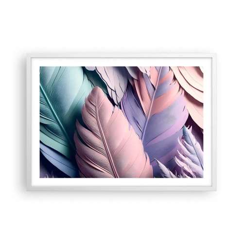 Plakát v bílém rámu - Ptačí styl - 70x50 cm