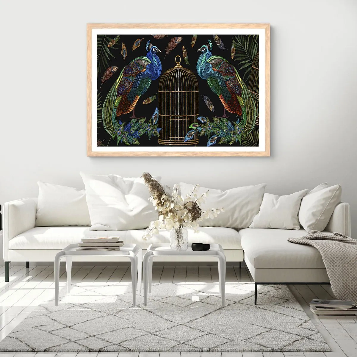 Plakát v rámu světlý dub - V královském rouchu - 100x70 cm