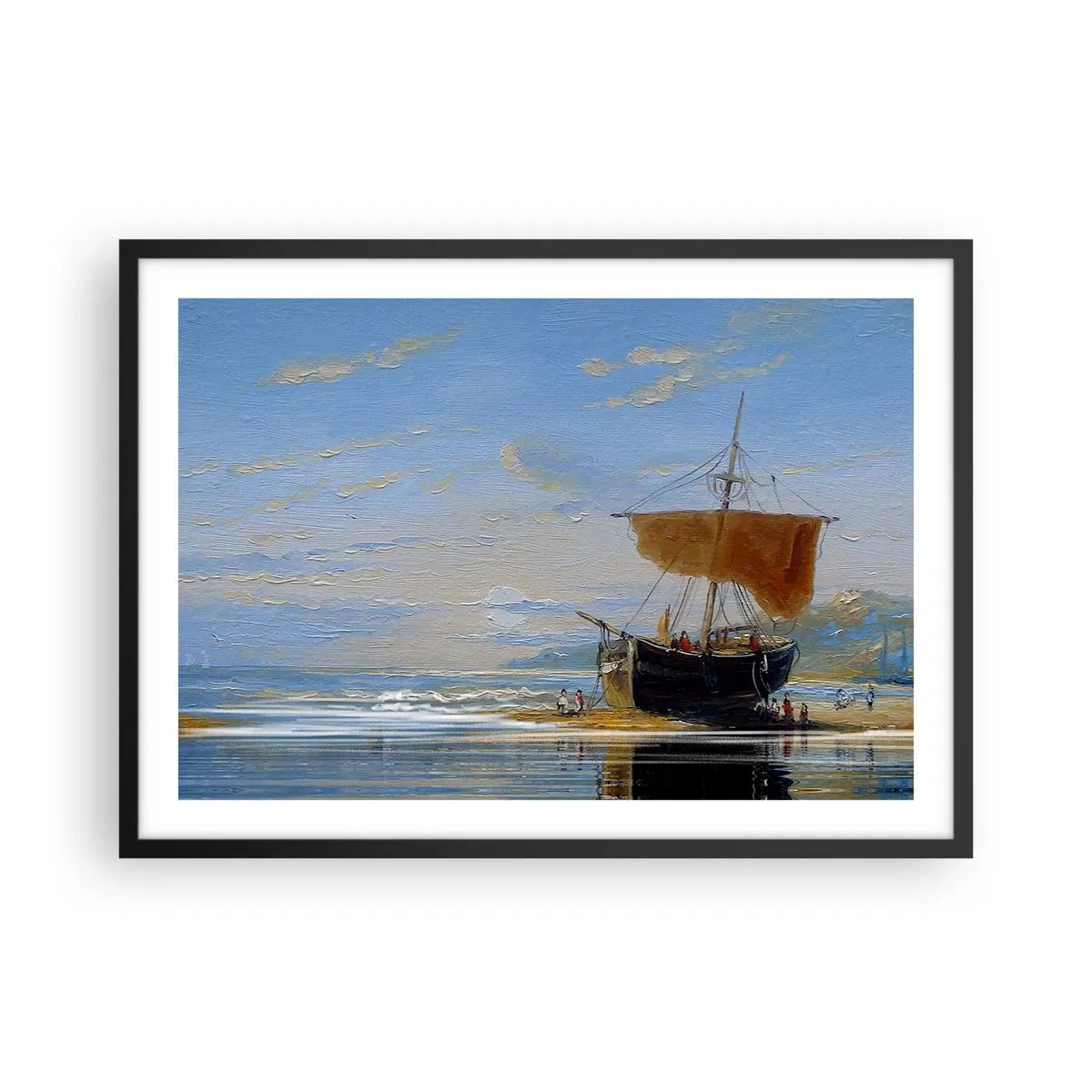 Plakát v černém rámu - Voda, země, vzduch - 70x50 cm