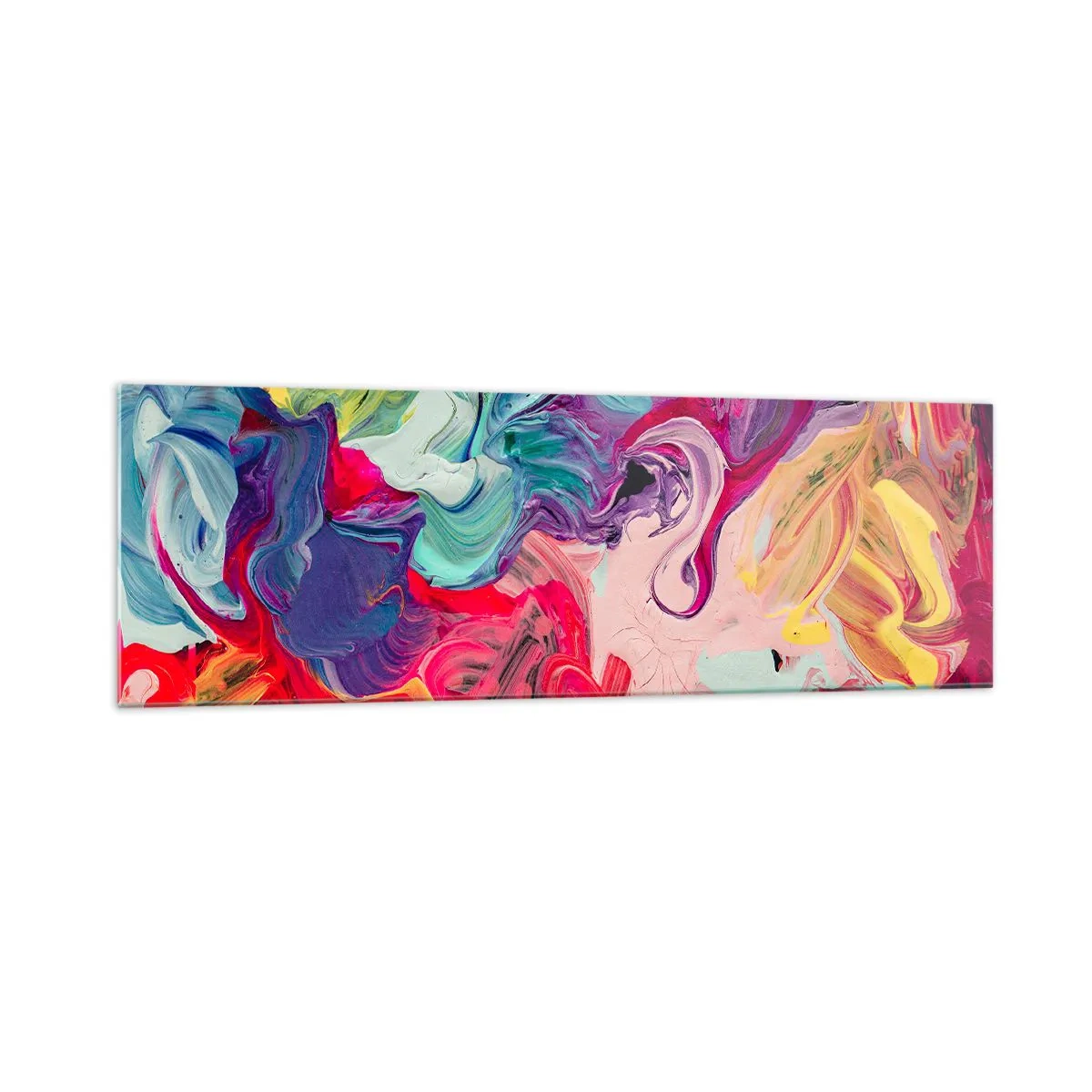 Obraz na skle - Zrození barev - 160x50 cm