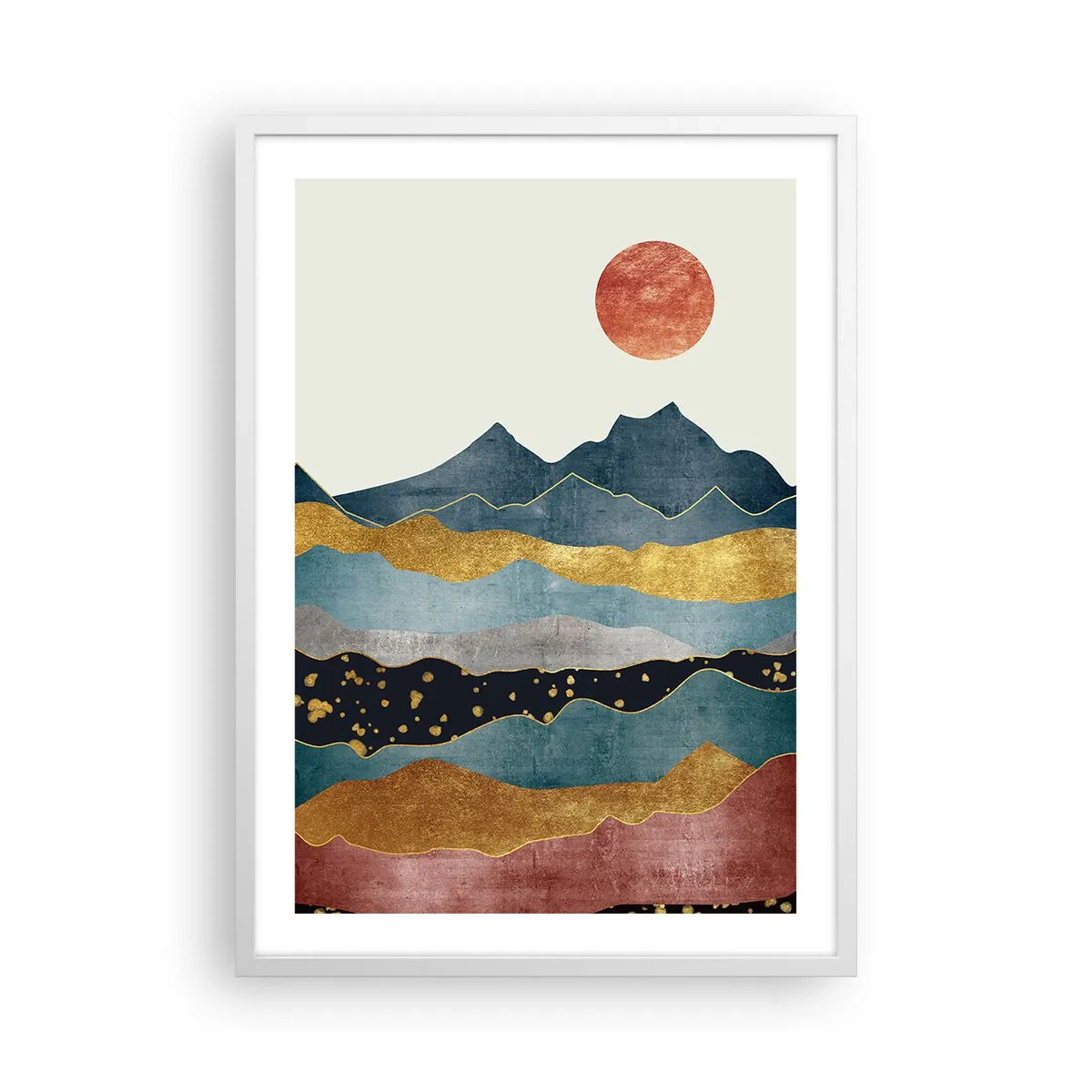 Plakát v bílém rámu - Průřez světem - 50x70 cm