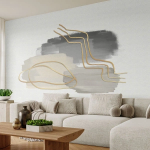 Fototapeta Premium Canvas - Trvání a pohyb - Abstrakce, Kus, Zlato - 100x70 cm