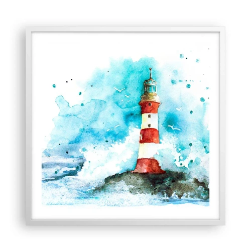 Plakát v bílém rámu - Jednota živlů - 60x60 cm