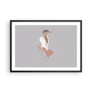 Plakát v černém rámu - Obrys půvabu - 70x50 cm