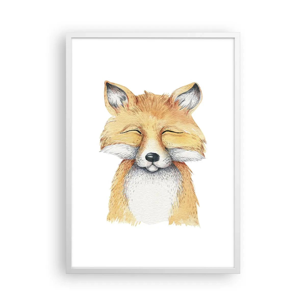 Plakát v bílém rámu - Liščí rozladěnost - 50x70 cm