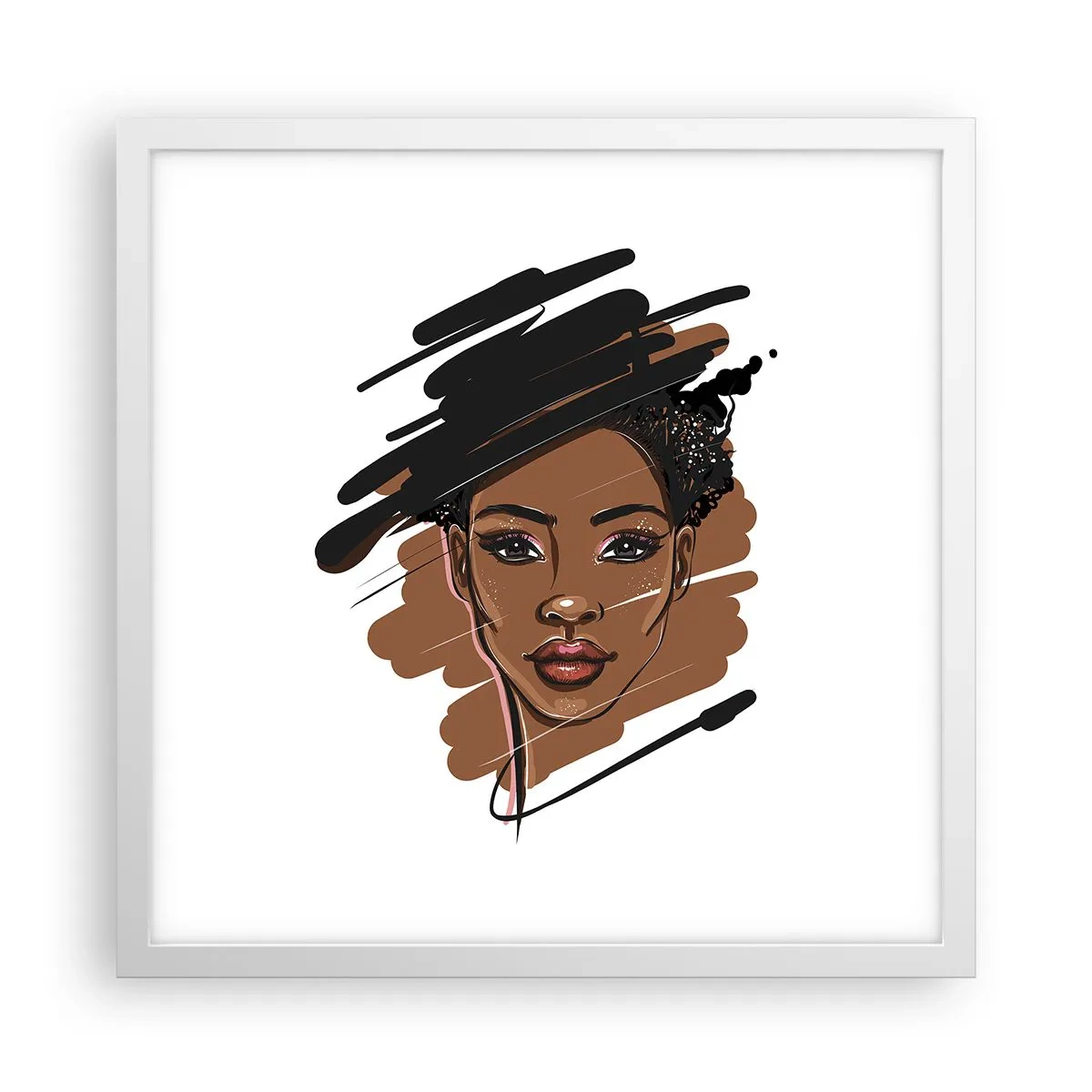 Plakát v bílém rámu - Sladká jako čokoláda - 40x40 cm