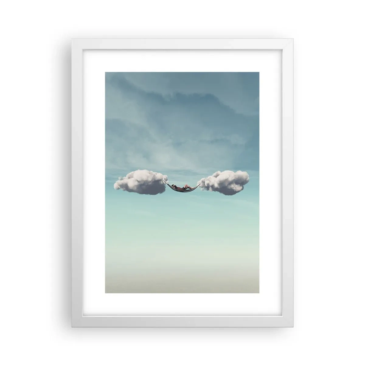 Plakát v bílém rámu - Blaženost okamžiku - 30x40 cm