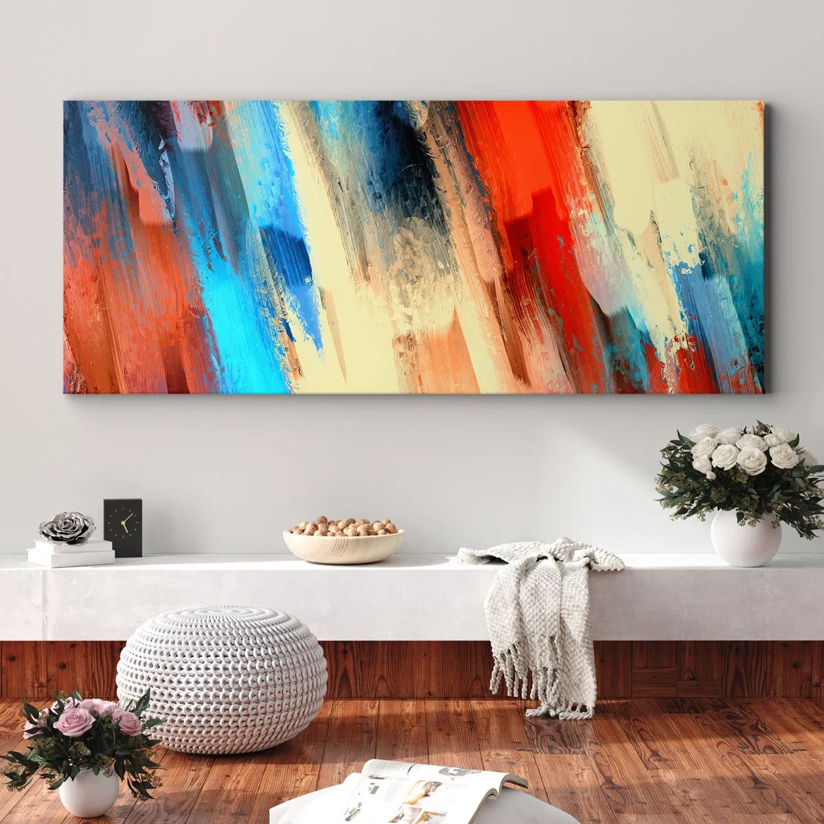 Obraz na plátně - Vodopád barev - 100x40 cm