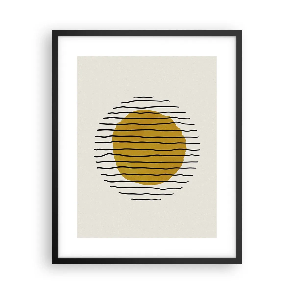 Plakát v černém rámu - Abstrakce chvějící se žárem - 40x50 cm