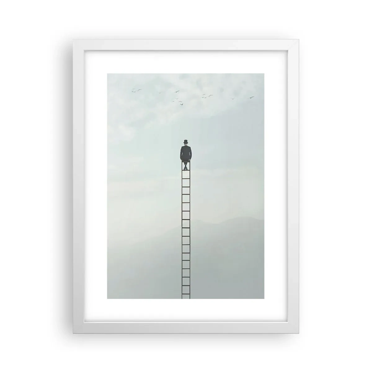 Plakát v bílém rámu - Povznést se nad to - 30x40 cm